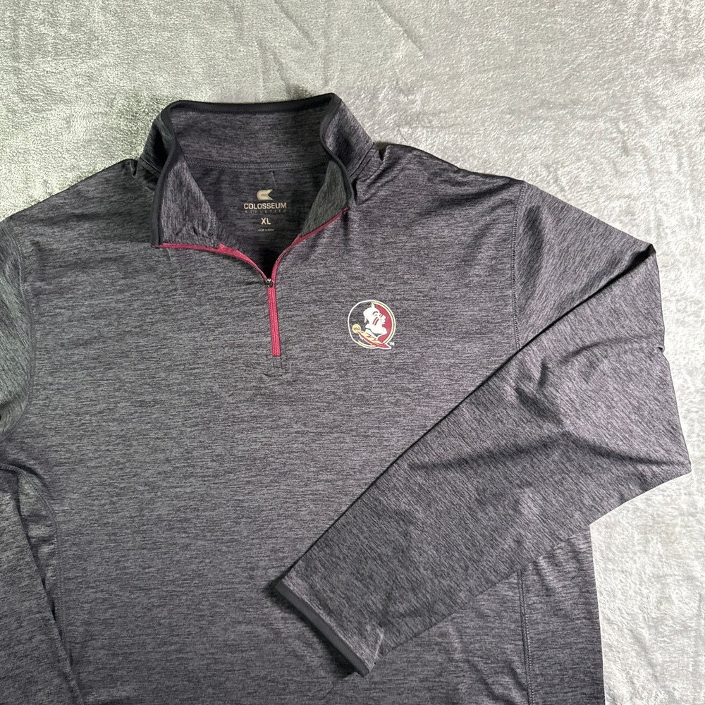 Colosseum Florida State Seminoles Pullover Long Sleeve LightWeight Gray XL